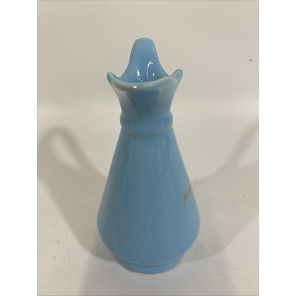 Vintage 1950s Ceramic Pure Maple Syrup Baby Blue Serving Pitcher 6” - Picture 5 of 6